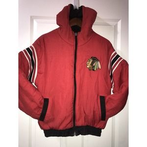 Pro-Player Chicago Blackhawks Winter Jacket Double Sided Hockey NHL Sz XL Youth